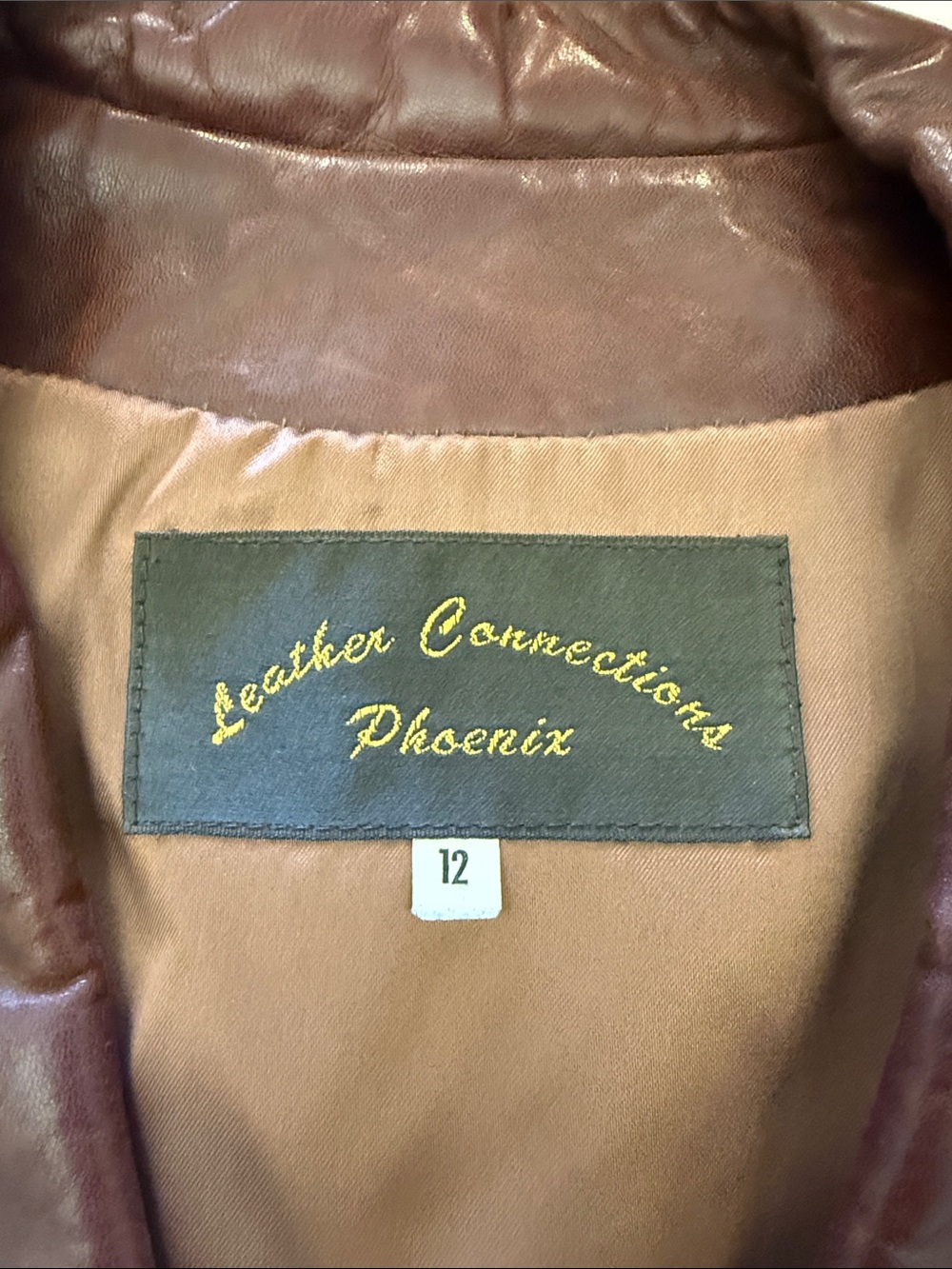Vintage Leather Blazer Jacket - Burgundy - Picture 3 of 3